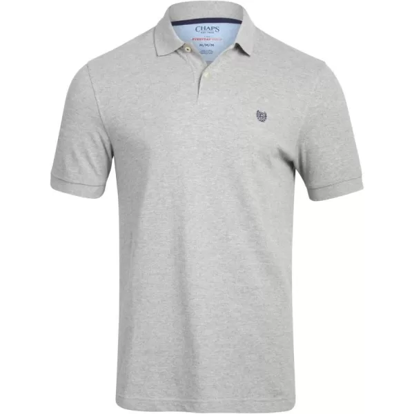imageChaps Mens Polo Shirt  Classic Fit Cotton Collared Short Sleeve Mens Golf Shirts  Casual Work Shirts for Men S2XLLight Heather Grey