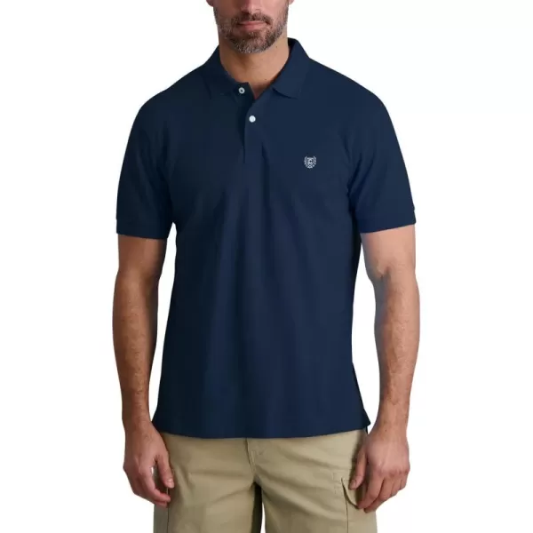 imageChaps Mens Polo Shirt  Classic Fit Cotton Collared Short Sleeve Mens Golf Shirts  Casual Work Shirts for Men S2XLNewport Navy