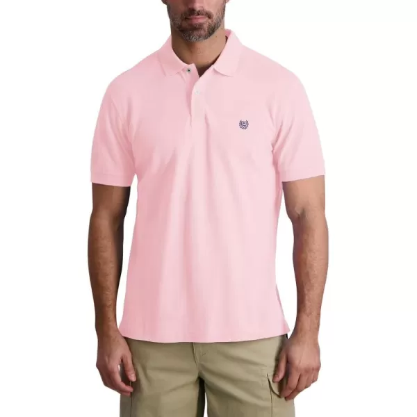 imageChaps Mens Polo Shirt  Classic Fit Cotton Collared Short Sleeve Mens Golf Shirts  Casual Work Shirts for Men S2XLOxford Pink