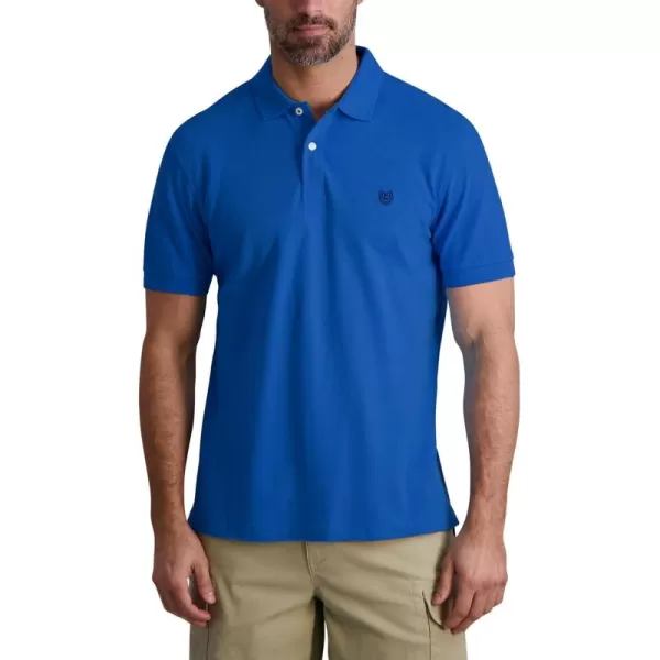 imageChaps Mens Polo Shirt  Classic Fit Cotton Collared Short Sleeve Mens Golf Shirts  Casual Work Shirts for Men S2XLPacific Blue
