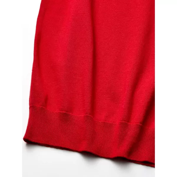 imageChaps Mens Cotton VNeck Sweater VestPark Avenue Red