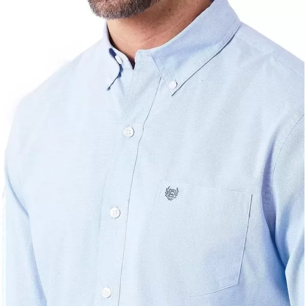 imageChaps Mens Easy Care ButtonDown Shirt US Alpha XLarge Regular Regular Blue