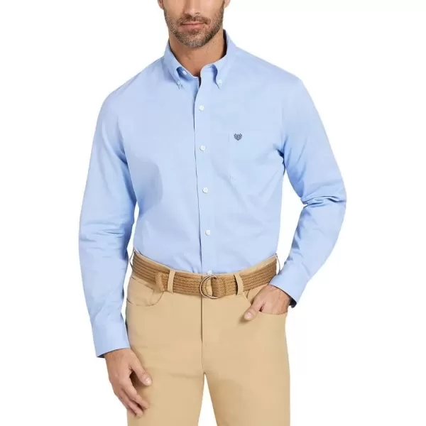 imageChaps Mens Easy Care ButtonDown Shirt US Alpha XLarge Regular Regular Blue