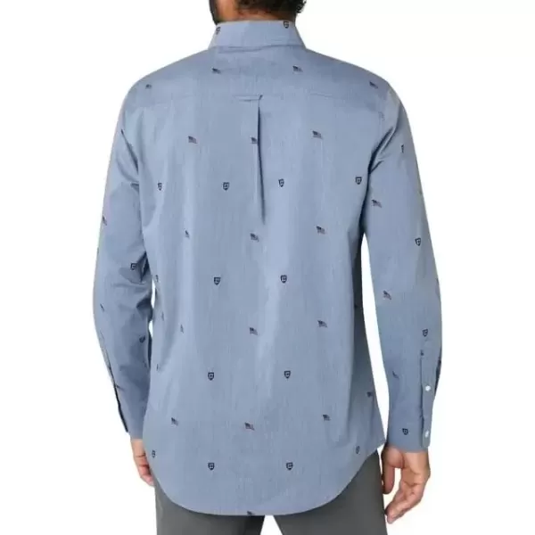 imageChaps Mens Button Down Shirt  Long Sleeve Collared Shirt for Men WrinkleResistant Sustainable XSXL Large Newport Navy
