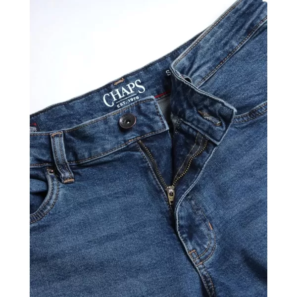 imageChaps Mens Jeans  Regular Fit 5Pocket Comfort Stretch Denim Jeans for Men  Mens Fashion Straight Leg Work JeansArmour Wash