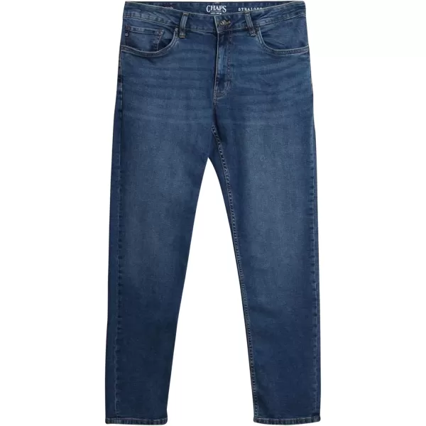 imageChaps Mens Jeans  Regular Fit 5Pocket Comfort Stretch Denim Jeans for Men  Mens Fashion Straight Leg Work JeansArmour Wash
