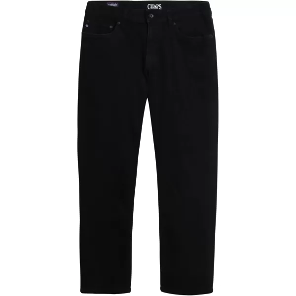 imageChaps Mens Jeans  Regular Fit 5Pocket Comfort Stretch Denim Jeans for Men  Mens Fashion Straight Leg Work JeansBlack Rinse