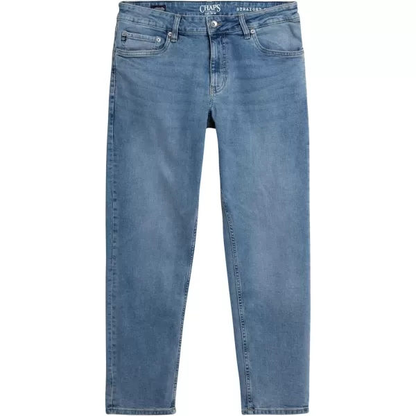 imageChaps Mens Jeans  Regular Fit 5Pocket Comfort Stretch Denim Jeans for Men  Mens Fashion Straight Leg Work JeansCanal Wash