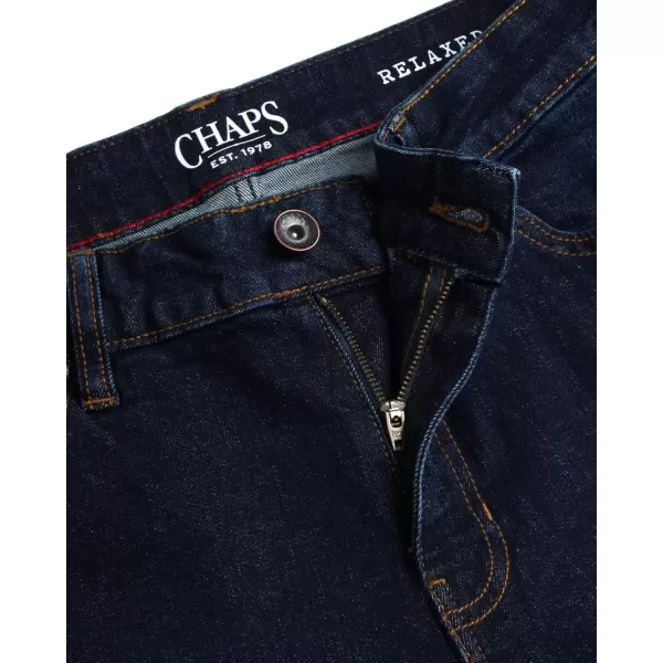 imageChaps Mens Jeans  Regular Fit 5Pocket Comfort Stretch Denim Jeans for Men  Mens Fashion Straight Leg Work JeansDeep Sea