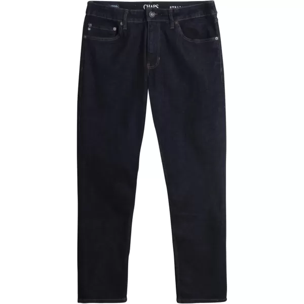 imageChaps Mens Jeans  Regular Fit 5Pocket Comfort Stretch Denim Jeans for Men  Mens Fashion Straight Leg Work JeansRockit Wash