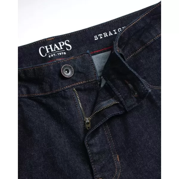 imageChaps Mens Jeans  Regular Fit 5Pocket Comfort Stretch Denim Jeans for Men  Mens Fashion Straight Leg Work JeansRockit Wash