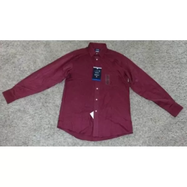 imageChaps Mens RegularFit Long Sleeve Elite Performance Dress Shirt Red Neck 165 Sleeve 3233