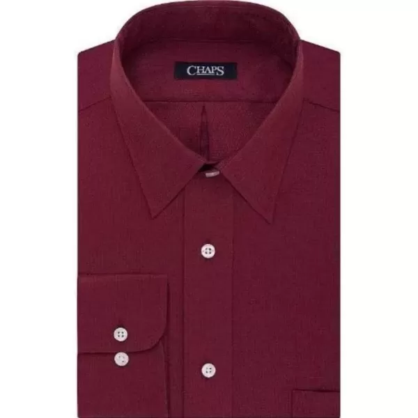imageChaps Mens RegularFit Long Sleeve Elite Performance Dress Shirt Red Neck 165 Sleeve 3233