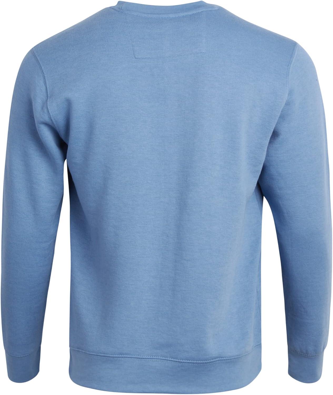 imageChaps Mens Pullover Sweatshirt  Soft Fleece Classic Fit Crewneck Pullover for Men with Ribbed Cuffs and Hem Sizes S2XLVintage Blue