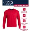 imageChaps Mens Pullover Sweatshirt  Soft Fleece Classic Fit Crewneck Pullover for Men with Ribbed Cuffs and Hem Sizes S2XLChaps Red