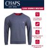 imageChaps Mens Pullover Sweatshirt  Soft Fleece Classic Fit Crewneck Pullover for Men with Ribbed Cuffs and Hem Sizes S2XLNavy Heather