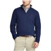 imageChaps Performance Mens Coolmax Newport Navy Blue Stretch Mock Neck Pullover Sweater M