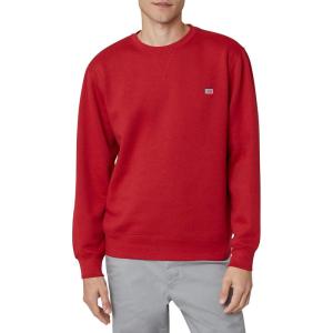imageChaps Mens Pullover Sweatshirt  Soft Fleece Classic Fit Crewneck Pullover for Men with Ribbed Cuffs and Hem Sizes S2XLChaps Red