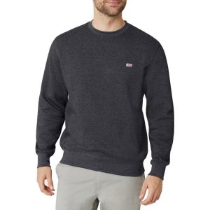 imageChaps Mens Pullover Sweatshirt  Soft Fleece Classic Fit Crewneck Pullover for Men with Ribbed Cuffs and Hem Sizes S2XLHeatherCharcoal