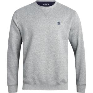 imageChaps Mens Pullover Sweatshirt  Soft Fleece Classic Fit Crewneck Pullover for Men with Ribbed Cuffs and Hem Sizes S2XLLight Grey
