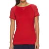 imageChaps by Ralph Lauren Womens Stretch ShortSleeve Raglan Crewneck Tee Red Large