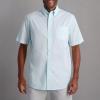 imageChaps Mens ButtonDown Shirt  Classic Woven Short Sleeve Formal Collared Shirt with Chest Pocket for Men Sizes SXXLBachelor Button
