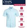 imageChaps Mens ButtonDown Shirt  Classic Woven Short Sleeve Formal Collared Shirt with Chest Pocket for Men Sizes SXXLBachelor Button