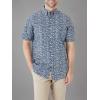 imageChaps Mens ButtonDown Shirt  Classic Woven Short Sleeve Formal Collared Shirt with Chest Pocket for Men Sizes SXXLEstate Blue