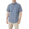 imageChaps Mens ButtonDown Shirt  Classic Woven Short Sleeve Formal Collared Shirt with Chest Pocket for Men Sizes SXXLEstate Blue