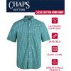 imageChaps Mens ButtonDown Shirt  Classic Woven Short Sleeve Formal Collared Shirt with Chest Pocket for Men Sizes SXXLMeadow