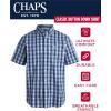 imageChaps Mens ButtonDown Shirt  Classic Woven Short Sleeve Formal Collared Shirt with Chest Pocket for Men Sizes SXXLNew Royal