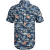 imageChaps Mens ButtonDown Shirt  Classic Woven Short Sleeve Formal Collared Shirt with Chest Pocket for Men Sizes SXXLNewport Navy