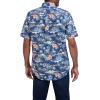 imageChaps Mens ButtonDown Shirt  Classic Woven Short Sleeve Formal Collared Shirt with Chest Pocket for Men Sizes SXXLNewport Navy