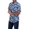 imageChaps Mens ButtonDown Shirt  Classic Woven Short Sleeve Formal Collared Shirt with Chest Pocket for Men Sizes SXXLNewport Navy