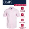 imageChaps Mens ButtonDown Shirt  Classic Woven Short Sleeve Formal Collared Shirt with Chest Pocket for Men Sizes SXXLSachet Pink