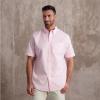 imageChaps Mens ButtonDown Shirt  Classic Woven Short Sleeve Formal Collared Shirt with Chest Pocket for Men Sizes SXXLSachet Pink