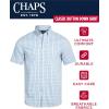 imageChaps Mens ButtonDown Shirt  Classic Woven Short Sleeve Formal Collared Shirt with Chest Pocket for Men Sizes SXXLWhite