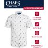 imageChaps Mens ButtonDown Shirt  Classic Woven Short Sleeve Formal Collared Shirt with Chest Pocket for Men Sizes SXXLWhite Sand