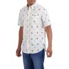 imageChaps Mens ButtonDown Shirt  Classic Woven Short Sleeve Formal Collared Shirt with Chest Pocket for Men Sizes SXXLWhite Sand