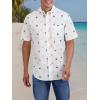 imageChaps Mens ButtonDown Shirt  Classic Woven Short Sleeve Formal Collared Shirt with Chest Pocket for Men Sizes SXXLWhite Sand