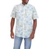 imageChaps Mens ButtonDown Shirt  Classic Woven Short Sleeve Formal Collared Shirt with Chest Pocket for Men Sizes SXXLWhite Stone