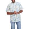 imageChaps Mens ButtonDown Shirt  Classic Woven Short Sleeve Formal Collared Shirt with Chest Pocket for Men Sizes SXXLWhite Stone
