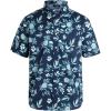 imageChaps Mens ButtonDown Shirt  Classic Woven Short Sleeve Formal Collared Shirt with Chest Pocket for Men Sizes SXXLNavy Peony