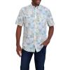 imageChaps Mens ButtonDown Shirt  Classic Woven Short Sleeve Formal Collared Shirt with Chest Pocket for Men Sizes SXXLWhite Stone