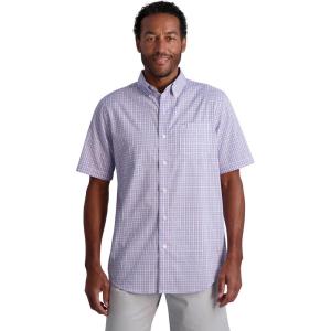 imageChaps Mens ButtonDown Shirt  Classic Woven Short Sleeve Formal Collared Shirt with Chest Pocket for Men Sizes SXXLCandy Pink