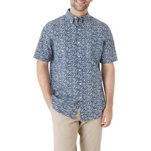imageChaps Mens ButtonDown Shirt  Classic Woven Short Sleeve Formal Collared Shirt with Chest Pocket for Men Sizes SXXLEstate Blue