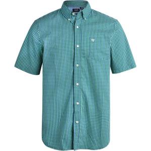 imageChaps Mens ButtonDown Shirt  Classic Woven Short Sleeve Formal Collared Shirt with Chest Pocket for Men Sizes SXXLMeadow