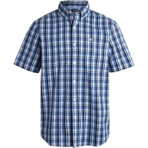 imageChaps Mens ButtonDown Shirt  Classic Woven Short Sleeve Formal Collared Shirt with Chest Pocket for Men Sizes SXXLNew Royal