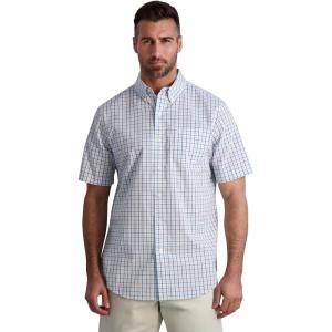 imageChaps Mens ButtonDown Shirt  Classic Woven Short Sleeve Formal Collared Shirt with Chest Pocket for Men Sizes SXXLWhite