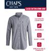 imageChaps Mens Long Sleeve ButtonDown Shirt  Classic Woven WrinkleResistant Formal Collared Shirt for Men Sizes SXXLAmerican Black
